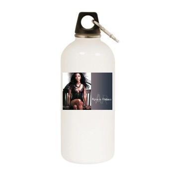 Amerie White Water Bottle With Carabiner