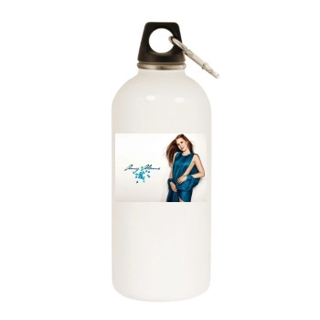 Amy Adams White Water Bottle With Carabiner