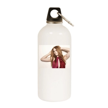 Amy Adams White Water Bottle With Carabiner