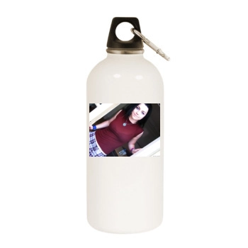 Amy Lee White Water Bottle With Carabiner