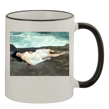 Amy Lee 11oz Colored Rim & Handle Mug