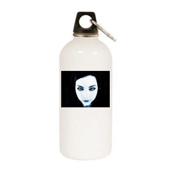 Amy Lee White Water Bottle With Carabiner