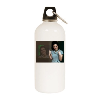 Amy Lee White Water Bottle With Carabiner