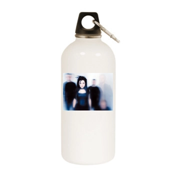 Amy Lee White Water Bottle With Carabiner