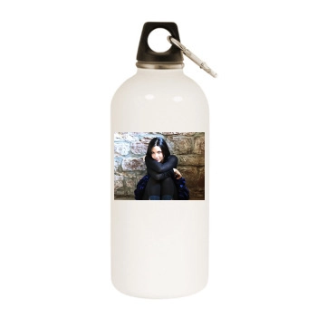 Amy Lee White Water Bottle With Carabiner