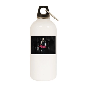 Amy Lee White Water Bottle With Carabiner