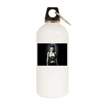 Amy Lee White Water Bottle With Carabiner