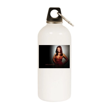 Amy Nuttall White Water Bottle With Carabiner