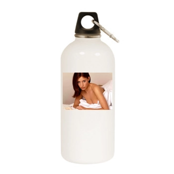 Amy Nuttall White Water Bottle With Carabiner