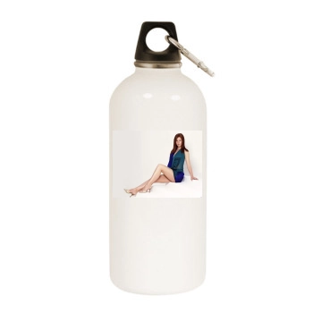 Amy Nuttall White Water Bottle With Carabiner