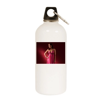 Amy Nuttall White Water Bottle With Carabiner