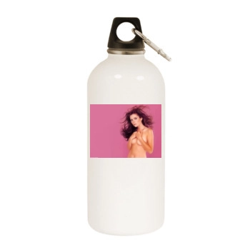 Anna Friel White Water Bottle With Carabiner