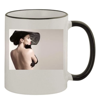 Anna Friel 11oz Colored Rim & Handle Mug