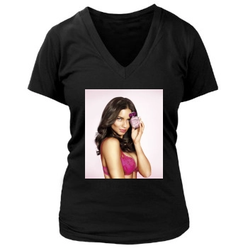 Adriana Lima Women's Deep V-Neck TShirt