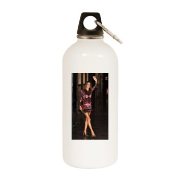 Alessandra Ambrosio White Water Bottle With Carabiner