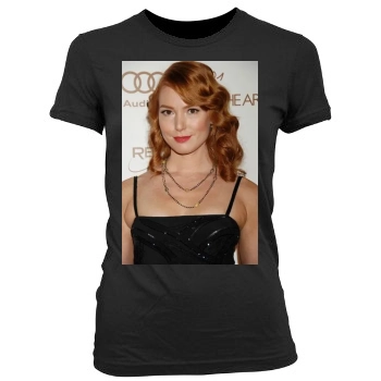 Alicia Witt Women's Junior Cut Crewneck T-Shirt