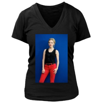 Amanda Seyfried Women's Deep V-Neck TShirt