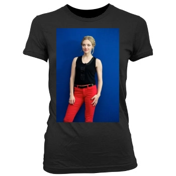 Amanda Seyfried Women's Junior Cut Crewneck T-Shirt