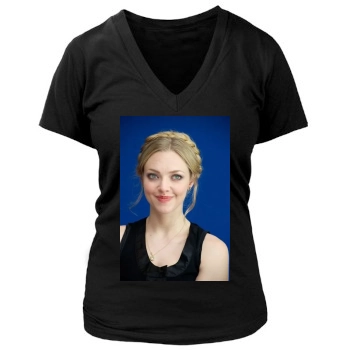 Amanda Seyfried Women's Deep V-Neck TShirt