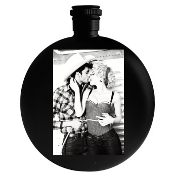 Amber Heard Round Flask