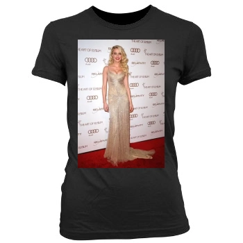 Amber Heard Women's Junior Cut Crewneck T-Shirt