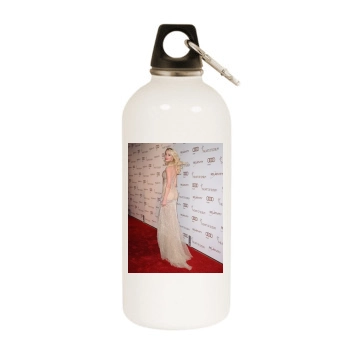 Amber Heard White Water Bottle With Carabiner