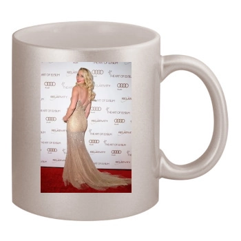 Amber Heard 11oz Metallic Silver Mug