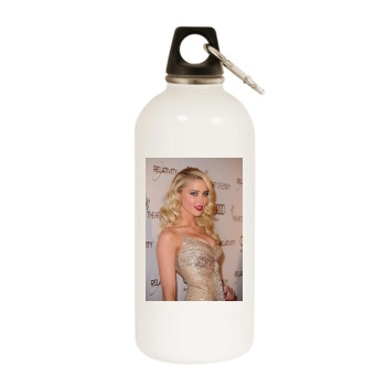 Amber Heard White Water Bottle With Carabiner