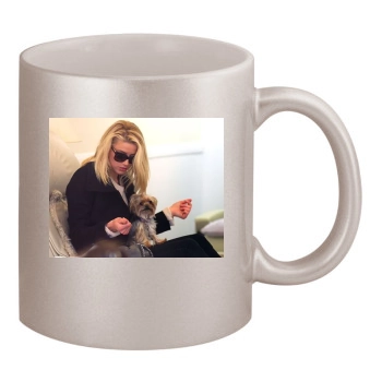 Amber Heard 11oz Metallic Silver Mug