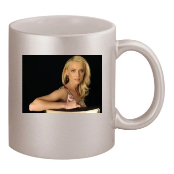 Amber Heard 11oz Metallic Silver Mug