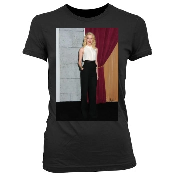 Amber Heard Women's Junior Cut Crewneck T-Shirt