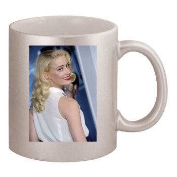 Amber Heard 11oz Metallic Silver Mug