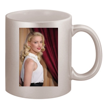 Amber Heard 11oz Metallic Silver Mug