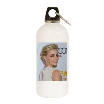 Amber Heard White Water Bottle With Carabiner