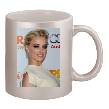 Amber Heard 11oz Metallic Silver Mug