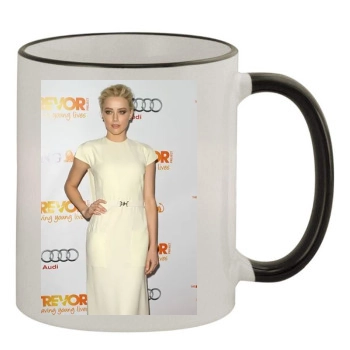 Amber Heard 11oz Colored Rim & Handle Mug