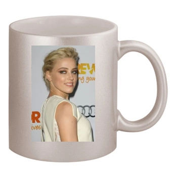 Amber Heard 11oz Metallic Silver Mug