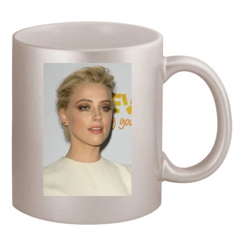 Amber Heard 11oz Metallic Silver Mug