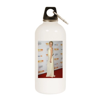 Amber Heard White Water Bottle With Carabiner