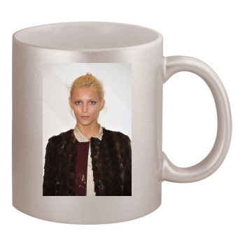 Anja Rubik 11oz Metallic Silver Mug