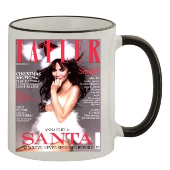 Anna Friel 11oz Colored Rim & Handle Mug