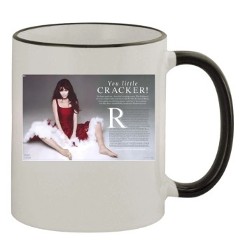 Anna Friel 11oz Colored Rim & Handle Mug