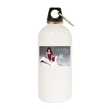 Anna Friel White Water Bottle With Carabiner