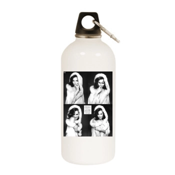 Anna Friel White Water Bottle With Carabiner