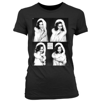 Anna Friel Women's Junior Cut Crewneck T-Shirt