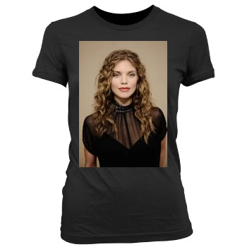 AnnaLynne McCord Women's Junior Cut Crewneck T-Shirt