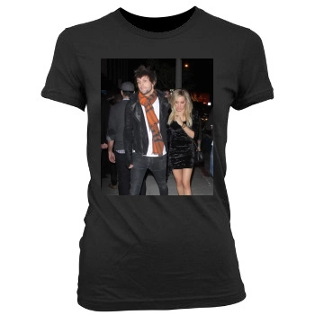 Ashley Tisdale Women's Junior Cut Crewneck T-Shirt