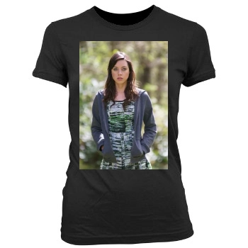 Aubrey Plaza Women's Junior Cut Crewneck T-Shirt