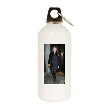 Elizabeth Hurley White Water Bottle With Carabiner