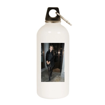 Elizabeth Hurley White Water Bottle With Carabiner